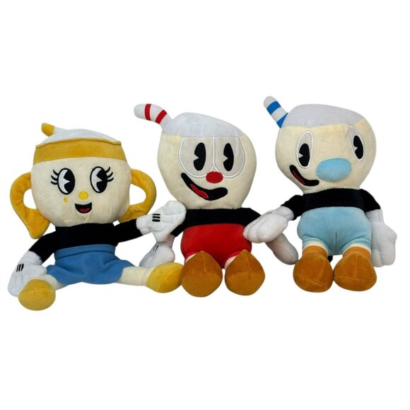 FUNKO Cuphead Lot 3 Don't Deal with the Devil Mugman Ms Chalice Plush - Picture 1 of 5